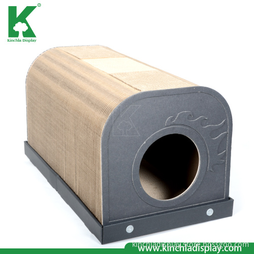 K0160 Folded and Contracted Recycled Corrugated Cat Scratcher House